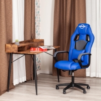 Кресло DRIVER (22) кож/зам/ткань синий/серый 36-39/TW-12 - Изображение 3